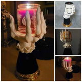 Halloween Candle Holder Witch Hand Shaped Resin Candlestick Desktop Ornaments Decor In Australia - Darrahopens