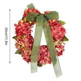 Thanksgiving Wreath Fall Hydrangea Bowknot Decoration Flower Garland Wreath Thanksgiving Front Door Home Decor In Australia - Darrahopens
