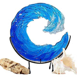 Ocean Wave Sculpture Blue Wave Ornaments Ocean Art for Desktop Decoration In Australia - Darrahopens
