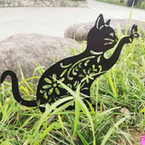 Cat Decorative Garden Stake Iron Hollow Exquisite Cat Garden Decor In Australia - Darrahopens