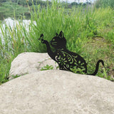 Cat Decorative Garden Stake Iron Hollow Exquisite Cat Garden Decor In Australia - Darrahopens