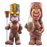 Solar Powered LED Tiki Light Solar Totem Figurine Ornaments LED Garden Light Decoration Crafts for Porch Lawn Trail
