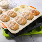 8 Grids Silicone Mold Oval Shape DIY Perforated Cake Baking Mould Kitchen Baking Tool Grey