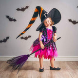 5Pcs Halloween Witch Brooms Plastic Witch Broomstick Wizard Flying Broom for Halloween Party Haunted House Decoration In Australia - Darrahopens