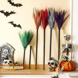 5Pcs Halloween Witch Brooms Plastic Witch Broomstick Wizard Flying Broom for Halloween Party Haunted House Decoration In Australia - Darrahopens