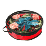 Wreath Storage Bag Christmas Holiday Decoration 420D Nylon 24in Transparent PVC Red L 21x17x4cm In Australia - Darrahopens