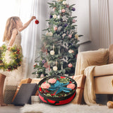 Wreath Storage Bag Christmas Holiday Decoration 420D Nylon 24in Transparent PVC Red L 21x17x4cm
