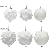 Foam Ball Snow White Christmas Ball Pendant Christmas Tree Decoration Pendant In Australia - Darrahopens