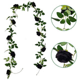 Artificial Rattan Halloween Black Decoration Interior Home Hanging Decoration Rose Rattan Artificial Money Leaf
