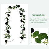 Artificial Rattan Halloween Black Decoration Interior Home Hanging Decoration Rose Rattan Artificial Money Leaf