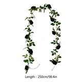 Artificial Rattan Halloween Black Decoration Interior Home Hanging Decoration Rose Rattan Artificial Money Leaf
