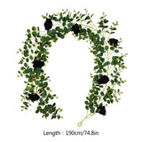 Artificial Rattan Halloween Black Decoration Interior Home Hanging Decoration Rose Rattan Artificial Money Leaf