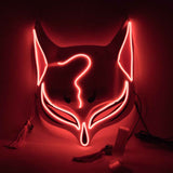 Led Fox Drift Mask Halloween Mask Light Up for Masquerade Parties Carnival In Australia - Darrahopens