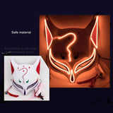 Led Fox Drift Mask Halloween Mask Light Up for Masquerade Parties Carnival In Australia - Darrahopens