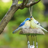 Rustic Bird Wind Chimes Outdoor Hanging Wind Chime Home Patio Decoration