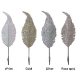 Christmas Tree Leaves Ornament Glittery Leaf with Clip Tree Hanging Baubles Decor for Christmas Home Party Decoration