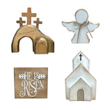 Easter Wooden Angel House Laminated Tray Decoration In Australia - Darrahopens