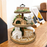 Easter Wooden Angel House Laminated Tray Decoration In Australia - Darrahopens