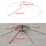 2.7m Double Top Sunshade Umbrella Cloth Replace Outdoor Courtyard Garden Umbrella Surface Replace Rainproof Sunshade Cloth