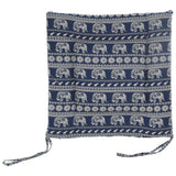 Chair Cushion Simple Pure Cotton Linen Thick NonSlip Soft Seat Cushion for Floor(Blue Elephant ) In Australia - Darrahopens