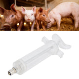 Veterinary Use Syringe Plastic Steel Adjustable Manual Feeding Injector for Livestock Farm50ml 16.5cm / 6.5in