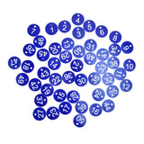 50PCS Numbered Label Numbered Tag for Farm Livestock Beekeeping Husbandry Breeding Supplies1-50 Blue