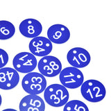 50PCS Numbered Label Numbered Tag for Farm Livestock Beekeeping Husbandry Breeding Supplies1-50 Blue