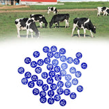 50PCS Numbered Label Numbered Tag for Farm Livestock Beekeeping Husbandry Breeding Supplies51-100 Blue