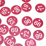 50PCS Numbered Label Numbered Tag for Farm Livestock Beekeeping Husbandry Breeding Supplies51-100 Red
