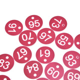 50PCS Numbered Label Numbered Tag for Farm Livestock Beekeeping Husbandry Breeding Supplies51-100 Red