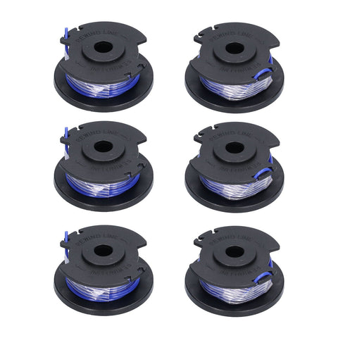 6Pcs Trimmer Spool Line Replacement for Ryobi 18V 24V 40V String Trimmers Lawn Mower