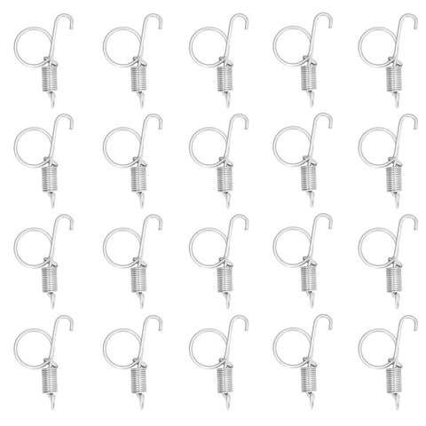 20PCS Cage Door Spring Hook Metal Finger Spring Latch Hook for Fixing Rabbit Pet Cage Door Farming EquipmentS 6x2.1cm In Australia - Darrahopens