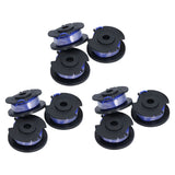 9Pcs Trimmer Spool Line with Cap Replacement Parts Fit for Ryobi 18/24/40V Lawn Mower