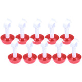 10Pcs Chick Water Drinker Bowl Plastic Poultry Farm Drinking Cups Watering System Supplies