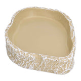 Reptile Food Water Bowl Resin Pets Feeding Plate Dish for Aquarium Tortoises Turtles Lizards Yellow