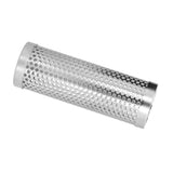 Smoker Box Cylindrical Detachable Large Capacity Fruit Wood BBQ Pellet Smoker Tube for Outdoor CampingS 15.3x5.3cm