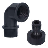 2Set Elbow Connector Durable Adaptable Hose Adapter with Nipple Connector for Garden Outdoor(G3/4 Directional Elbow Female and Male Thread Nipple ) In Australia - Darrahopens