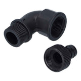 2Set Elbow Connector Durable Adaptable Hose Adapter with Nipple Connector for Garden Outdoor(G3/4 Directional Elbow Female and Male Thread Nipple ) In Australia - Darrahopens
