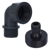 2Set Elbow Connector Durable Adaptable Hose Adapter with Nipple Connector for Garden Outdoor(G1 Directional Elbow Female and Male Thread Nipple ) In Australia - Darrahopens