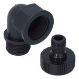 2Set Elbow Connector Durable Adaptable Hose Adapter with Nipple Connector for Garden Outdoor(G1 Directional Elbow Female and Male Thread Nipple ) In Australia - Darrahopens