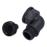 2Set Elbow Connector Durable Adaptable Hose Adapter with Nipple Connector for Garden Outdoor(G1 Directional Elbow Female and Male Thread Nipple )
