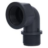 2Set Elbow Connector Durable Adaptable Hose Adapter with Nipple Connector for Garden Outdoor(G1 Directional Elbow Female and Male Thread Nipple )
