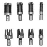 8Pcs Wood Plug Drill Bit Cutter Carbon Steel Industrial Barrel Claw Type Durable Wood Cutter for Electric Drill In Australia - Darrahopens