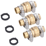 3 Set 3/4in Female Male Thread Garden Hose Repair Connector for 3/4in Or 5/8in Garden Hose Fitting In Australia - Darrahopens