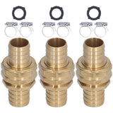 3 Set 3/4in Female Male Thread Garden Hose Repair Connector for 3/4in Or 5/8in Garden Hose Fitting