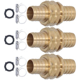 3 Set 3/4in Female Male Thread Garden Hose Repair Connector for 3/4in Or 5/8in Garden Hose Fitting
