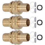 3 Set 3/4in Female Male Thread Garden Hose Repair Connector for 3/4in Or 5/8in Garden Hose Fitting