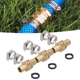 3 Set 3/4in Female Male Thread Garden Hose Repair Connector for 3/4in Or 5/8in Garden Hose Fitting