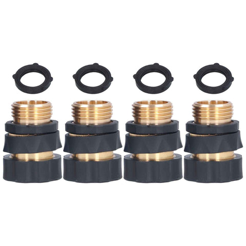 4Set Universal Hose Quick Connectors with Gaskets Brass Adapter Fittings Leakproof for Garden Irrigation In Australia - Darrahopens