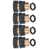 4Set Universal Hose Quick Connectors with Gaskets Brass Adapter Fittings Leakproof for Garden Irrigation In Australia - Darrahopens